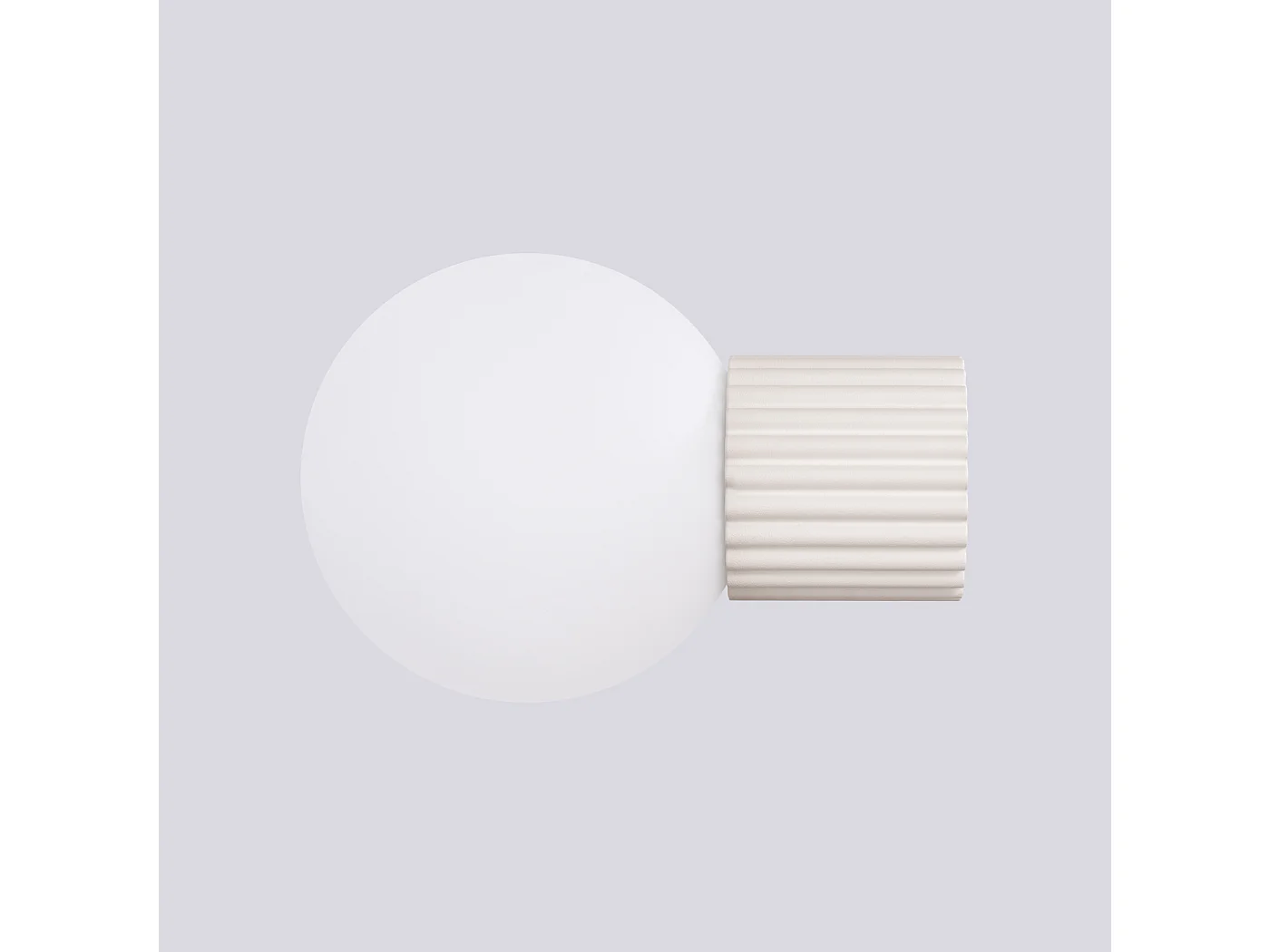 Applique Halo Moderne En Aluminium/Verre - 1 Sources Lumineuses - L.12 X H.12 Cm - Beige