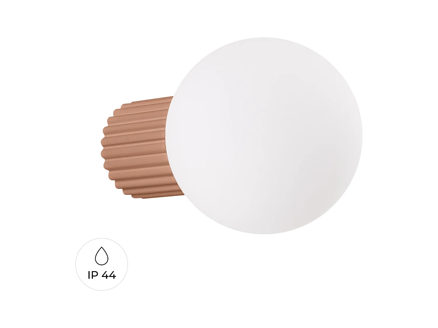 Applique Halo Moderne En Aluminium/Verre - 1 Sources Lumineuses - L.12 X H.12 Cm - Moka