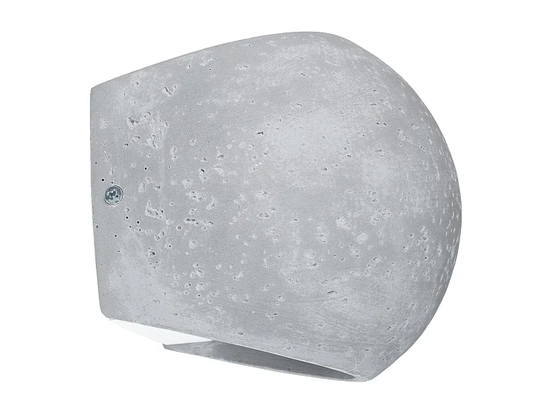 Lampada Da Parete Globe Moderno Di Calcestruzzo - 2 Sorgenti Luminose - L.18 X A.14 Cm - Grigio