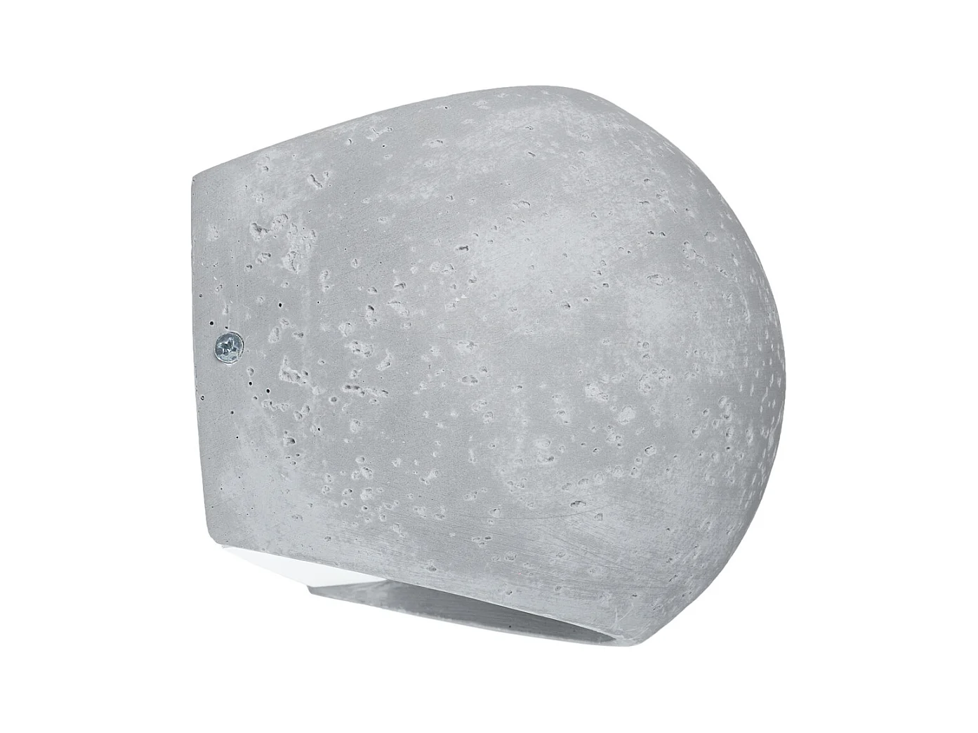 Lampada Da Parete Globe Moderno Di Calcestruzzo - 2 Sorgenti Luminose - L.18 X A.14 Cm - Grigio
