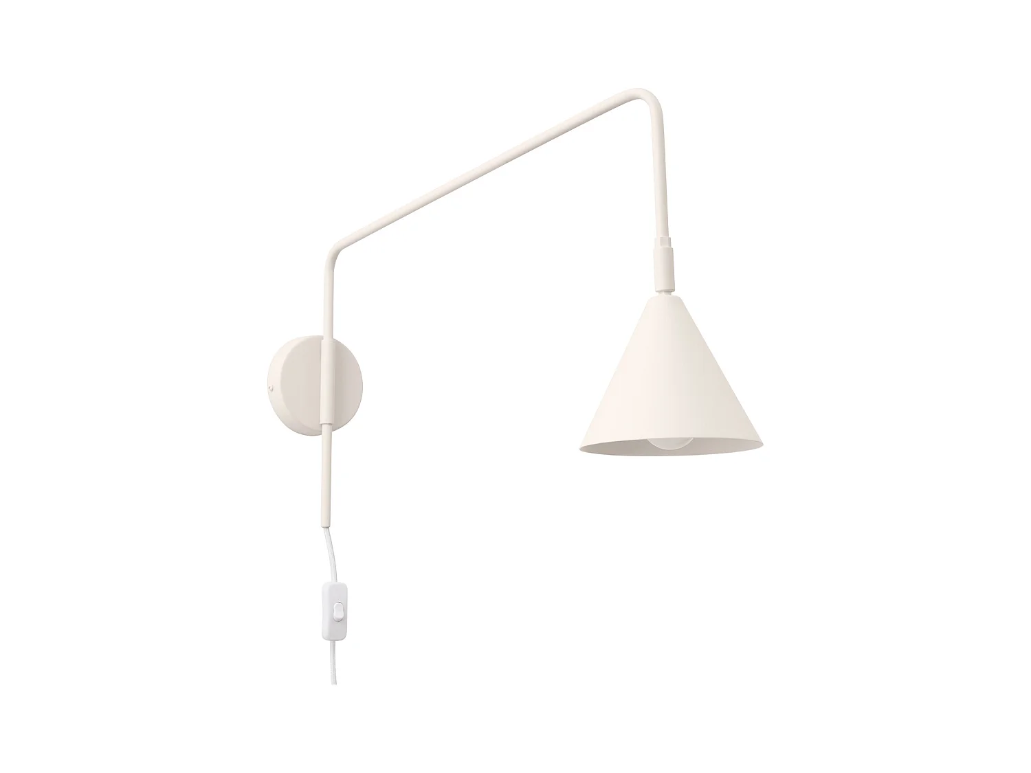 Applique Nox Moderne En Acier - 1 Sources Lumineuses - L.14 X H.30 Cm - Beige