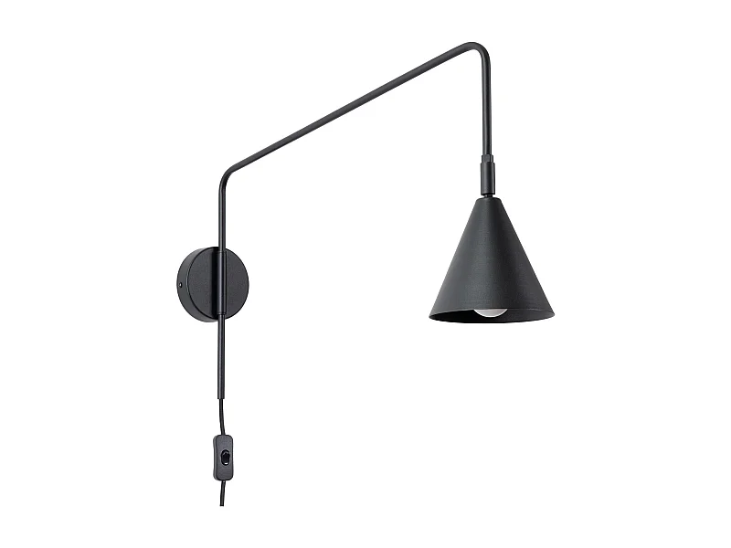 Wandlamp Nox Modern Van  - 1 Lichtbronnen - L.14 X H.30 Cm - Zwart