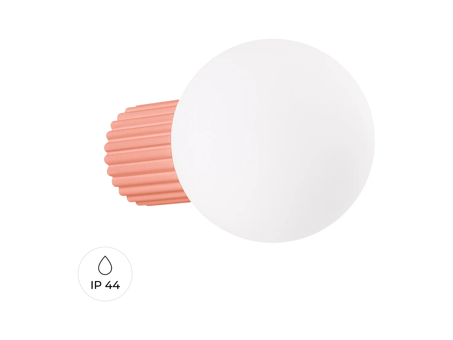 Applique Halo Moderne En Aluminium/Verre - 1 Sources Lumineuses - L.12 X H.12 Cm - Pêche