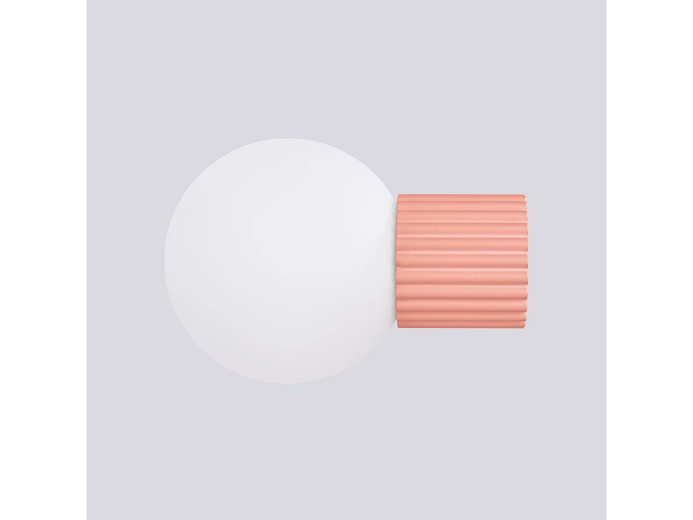 Applique Halo Moderne En Aluminium/Verre - 1 Sources Lumineuses - L.12 X H.12 Cm - Pêche