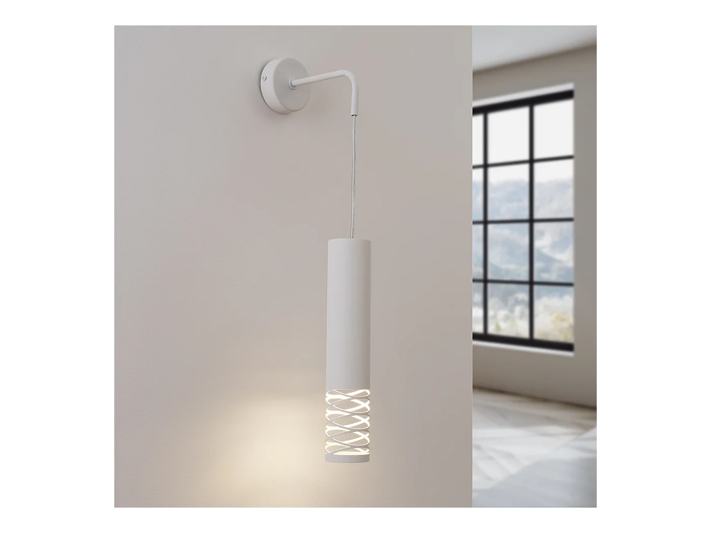 Wandleuchte Lami Modern Aus  Stahl - 1 Lichtquellen - L.8 X H. Cm - Weiß