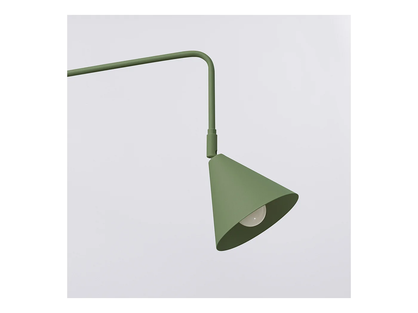 Applique Nox Moderne En Acier - 1 Sources Lumineuses - L.14 X H.30 Cm - Vert Olive