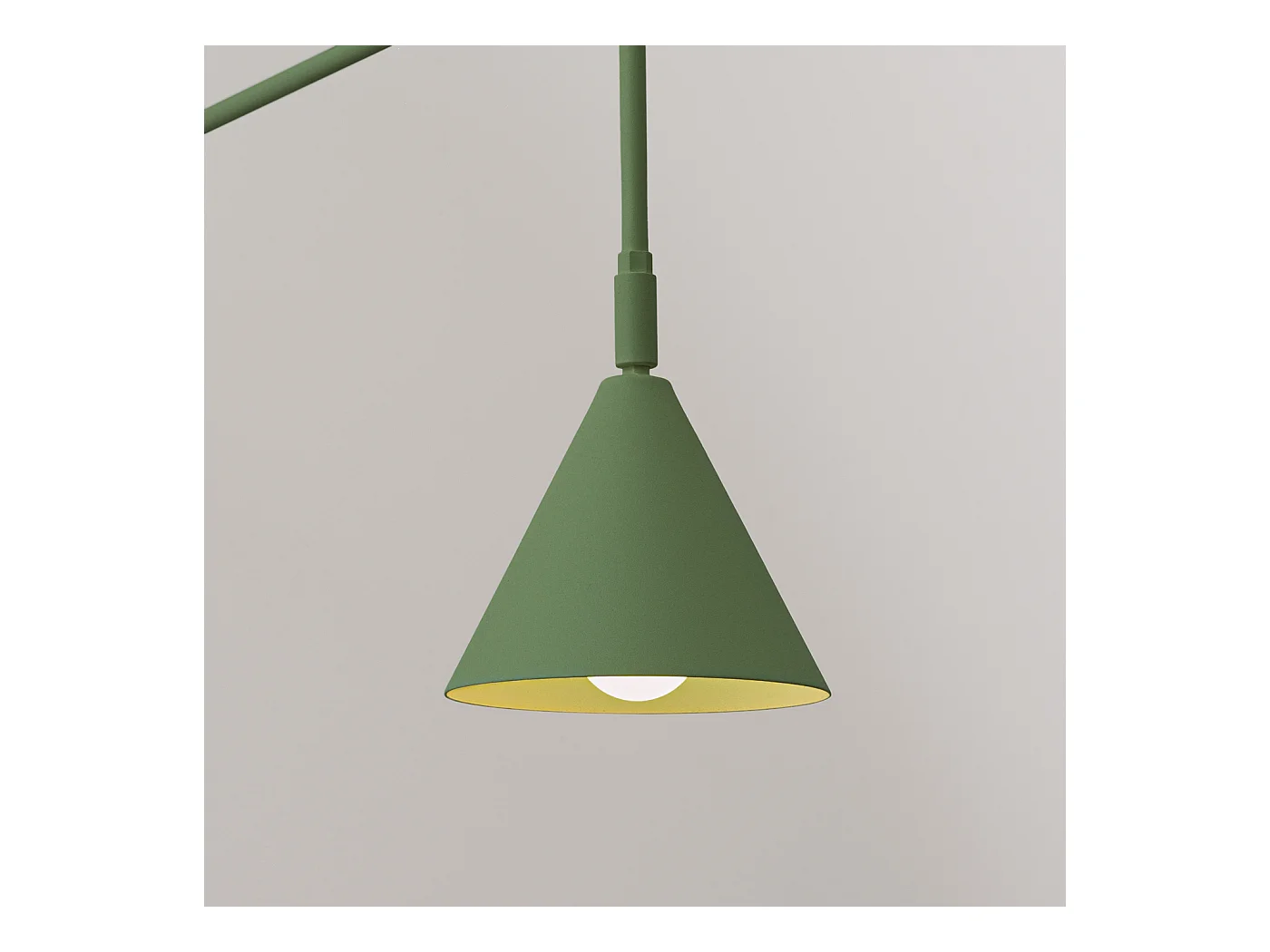 Applique Nox Moderne En Acier - 1 Sources Lumineuses - L.14 X H.30 Cm - Vert Olive