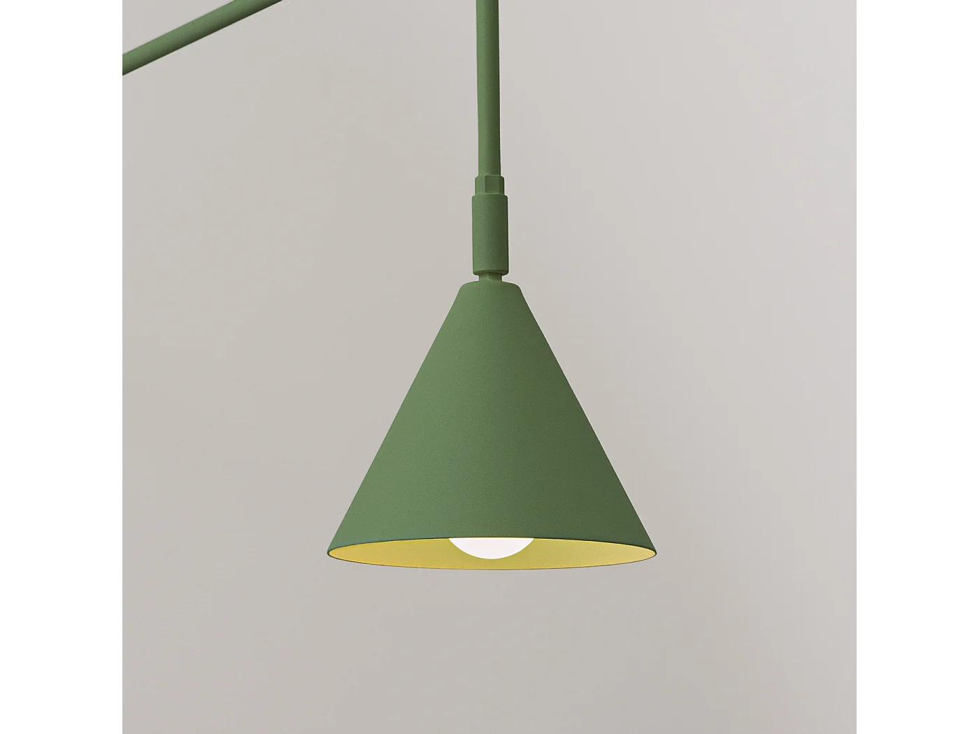 Applique Nox Moderne En Acier - 1 Sources Lumineuses - L.14 X H.30 Cm - Vert Olive