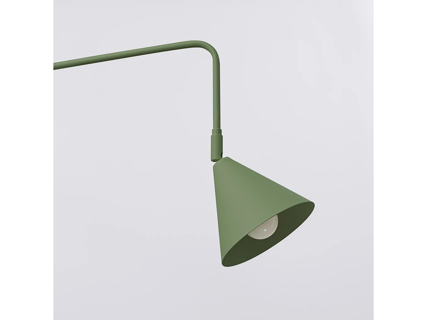 Applique Nox Moderne En Acier - 1 Sources Lumineuses - L.14 X H.30 Cm - Vert Olive