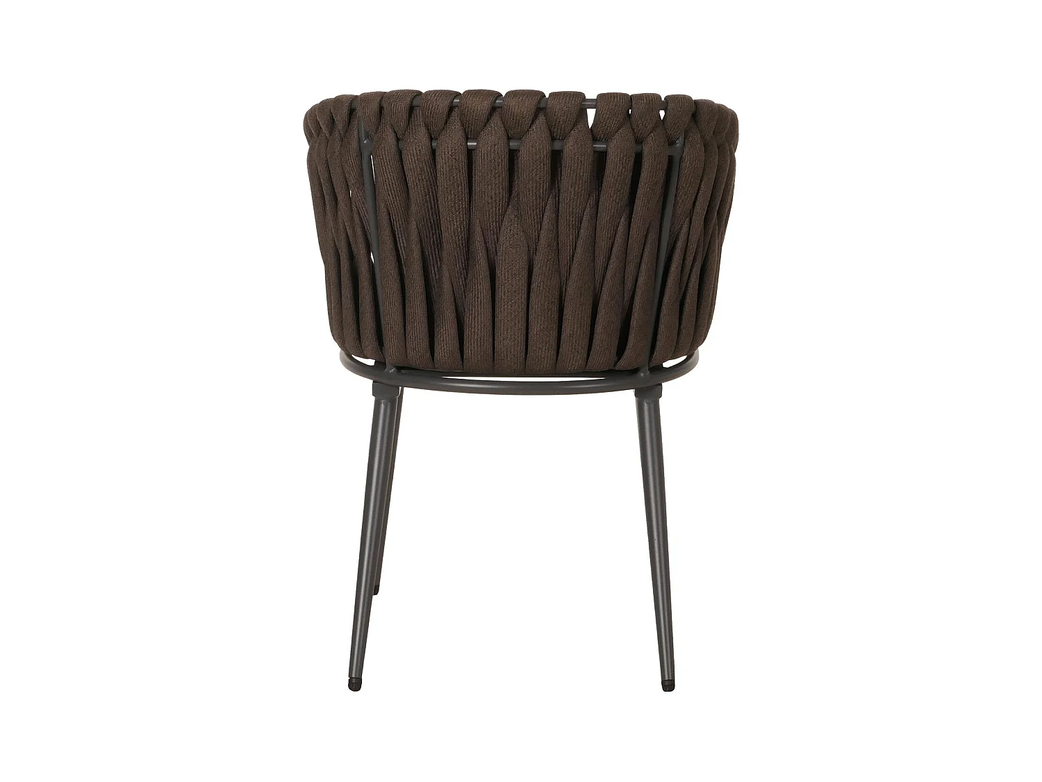 Chaise de jardin MCW-N38 (lot de 2),  brun Coussin gris foncé