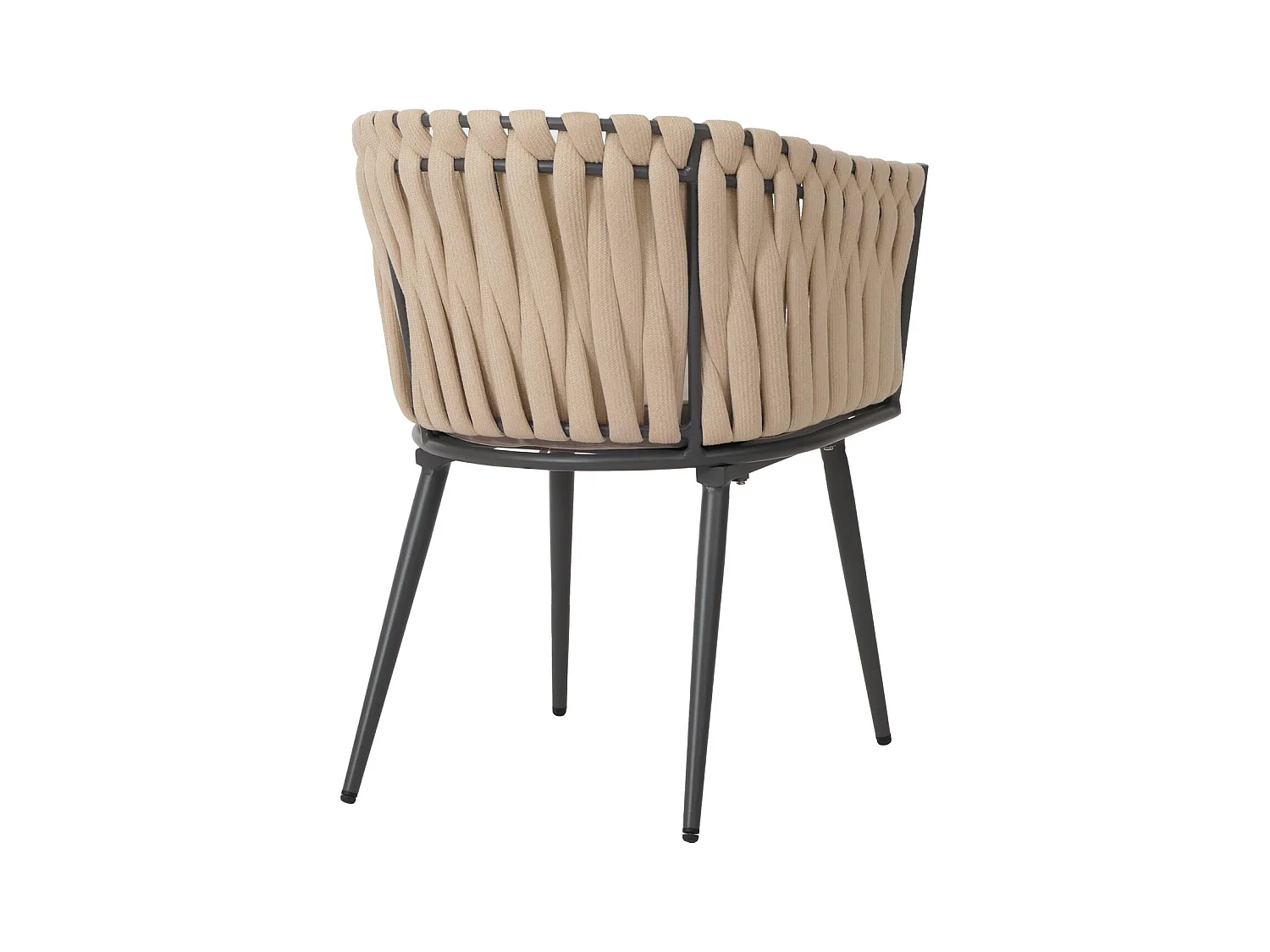 Chaise de jardin MCW-N38 (lot de 2),  crème Coussin marron clair