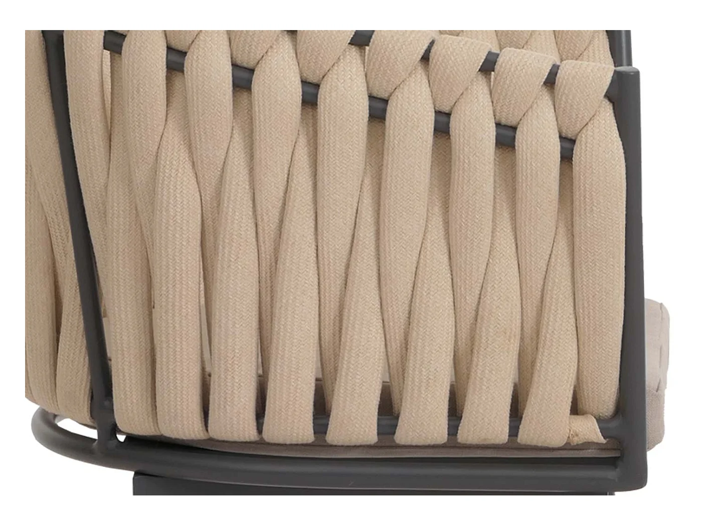 Chaise de jardin MCW-N38 (lot de 2),  crème Coussin marron clair