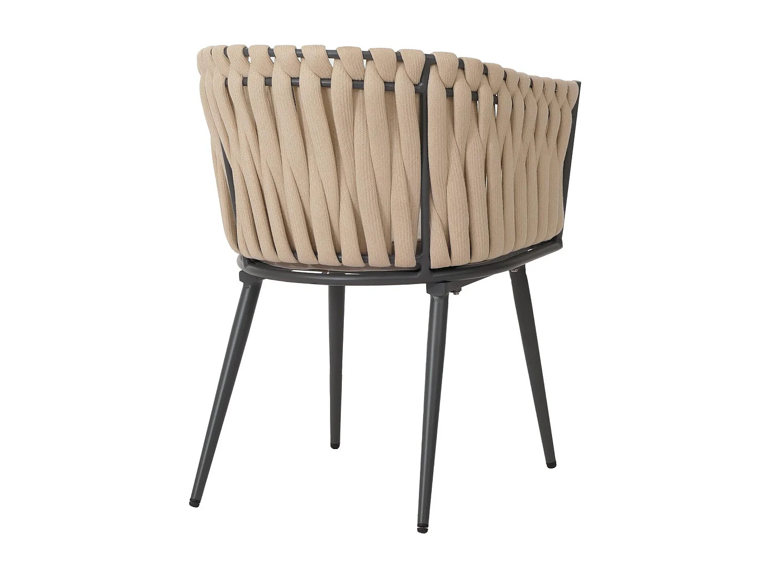 Chaise de jardin MCW-N38 (lot de 2),  crème Coussin marron clair