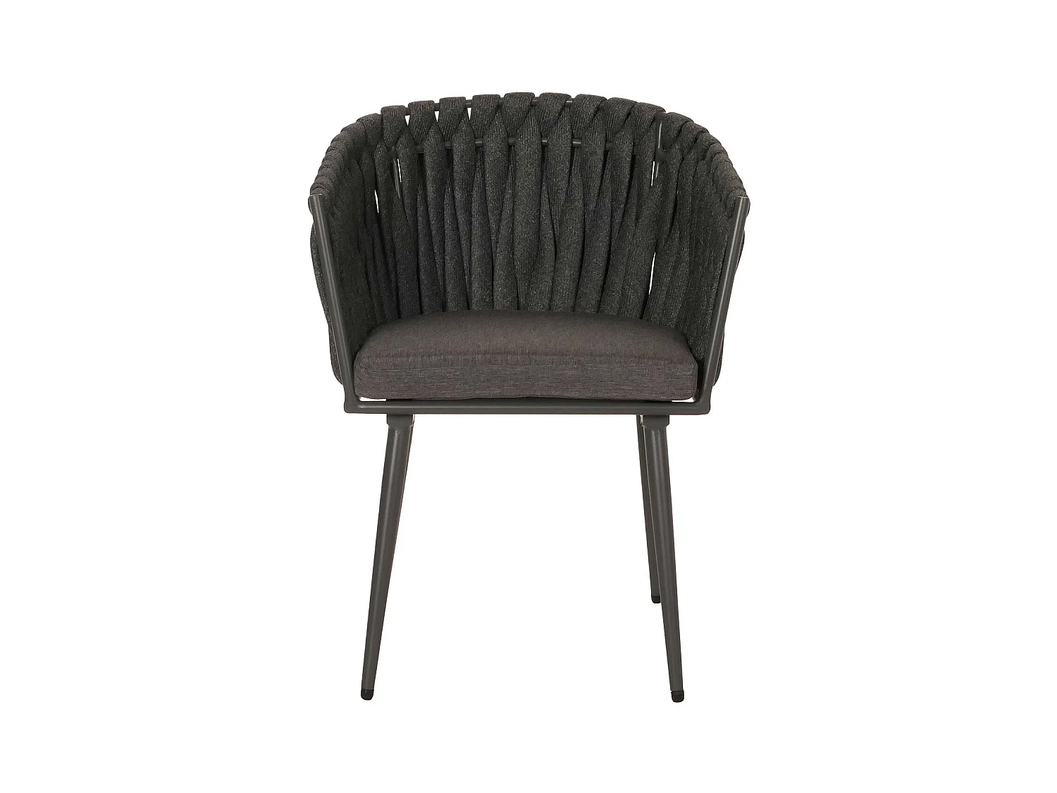Chaise de jardin MCW-N38 (lot de 2),  anthracite Coussin gris foncé