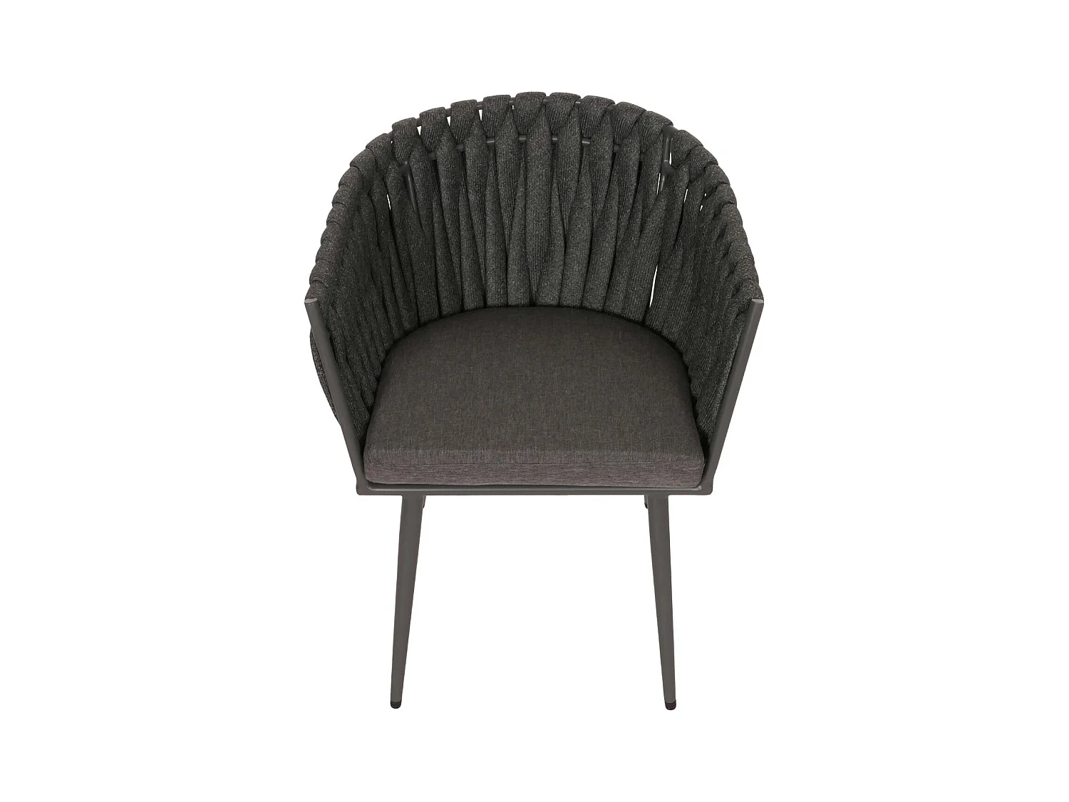 Chaise de jardin MCW-N38 (lot de 2),  anthracite Coussin gris foncé