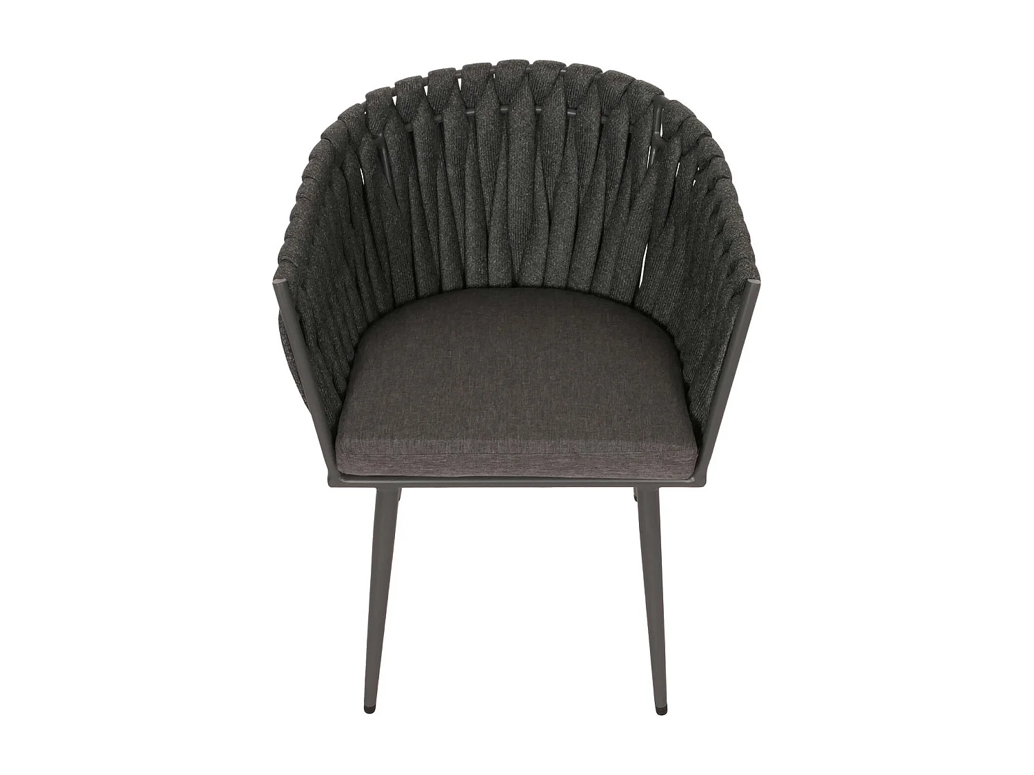 Chaise de jardin MCW-N38 (lot de 2),  anthracite Coussin gris foncé