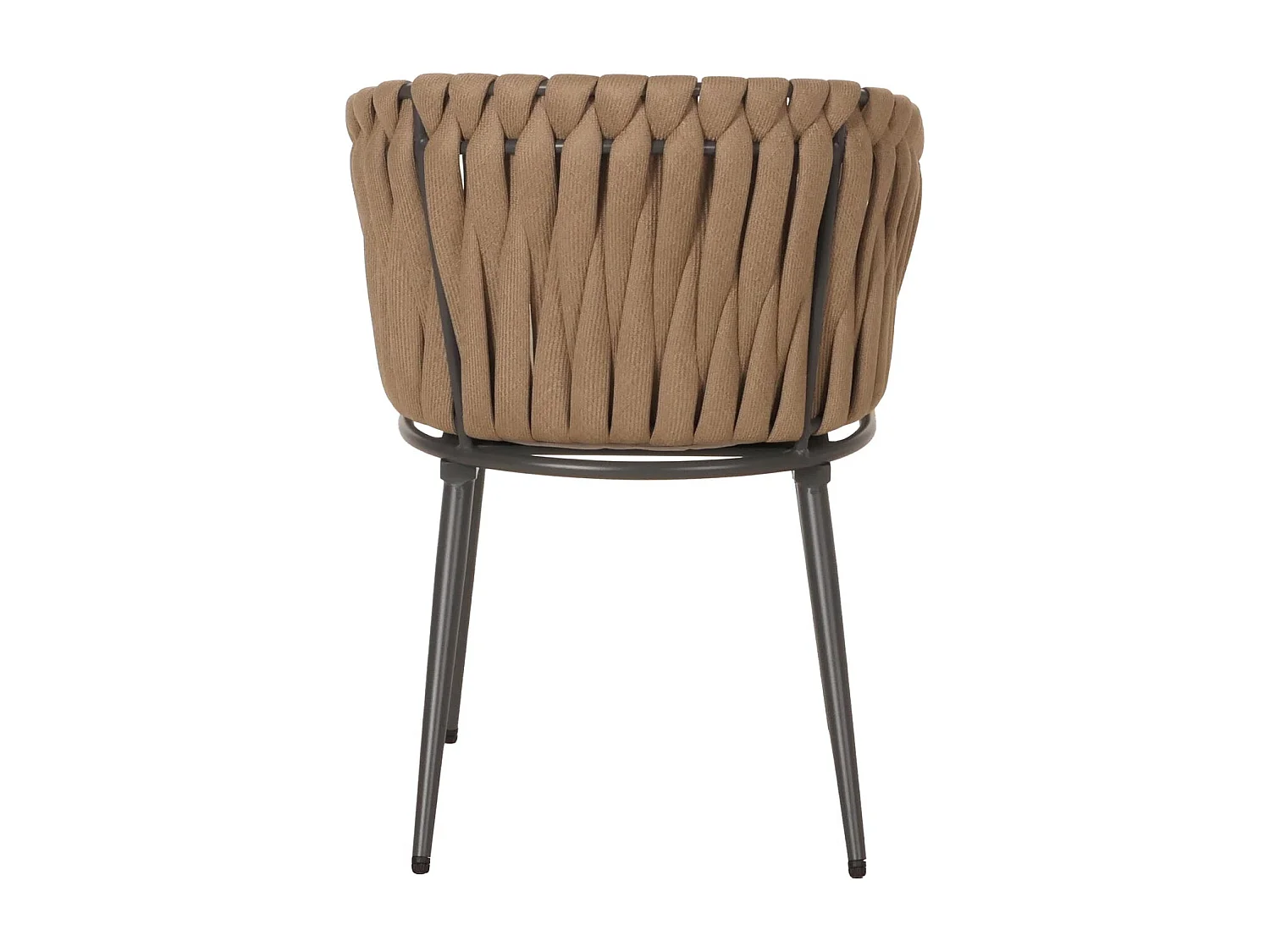 Chaise de jardin MCW-N38 (lot de 2),  beige Coussin marron clair