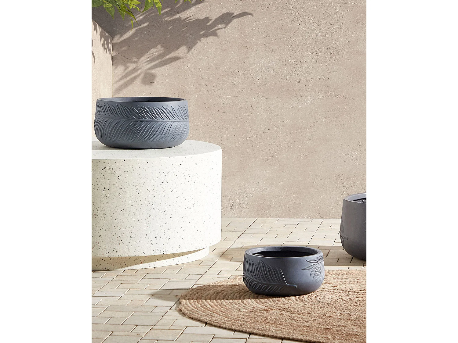 Vaso FTERO Cerâmica 25 cm Cinzento