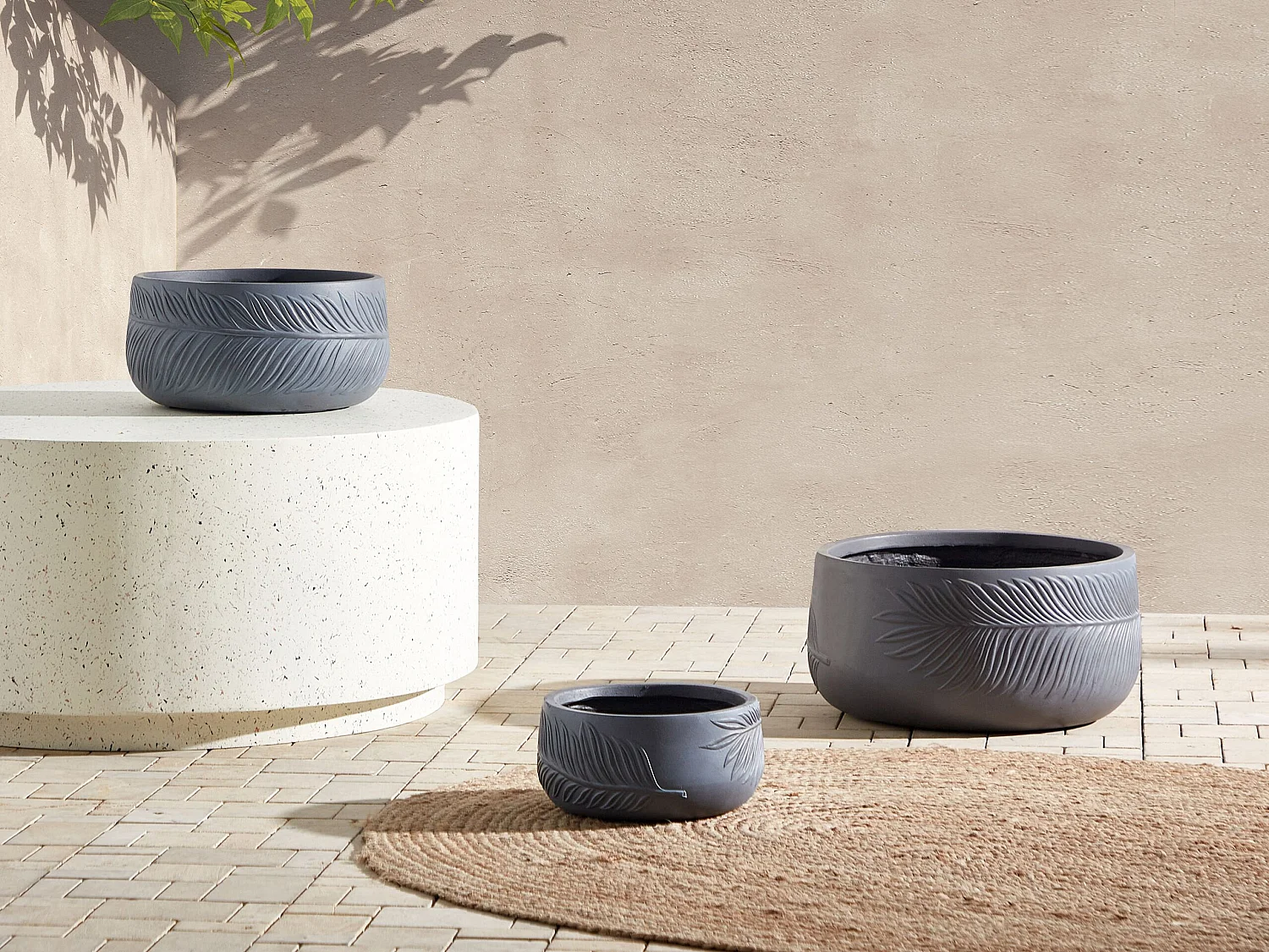 Plant Pot FTERO 25 cm Grey