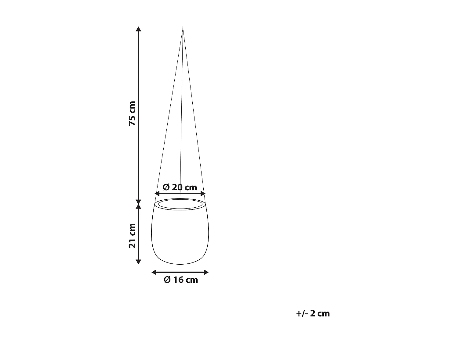 Cache-pot LIVADIA 20 cm Blanc cassé