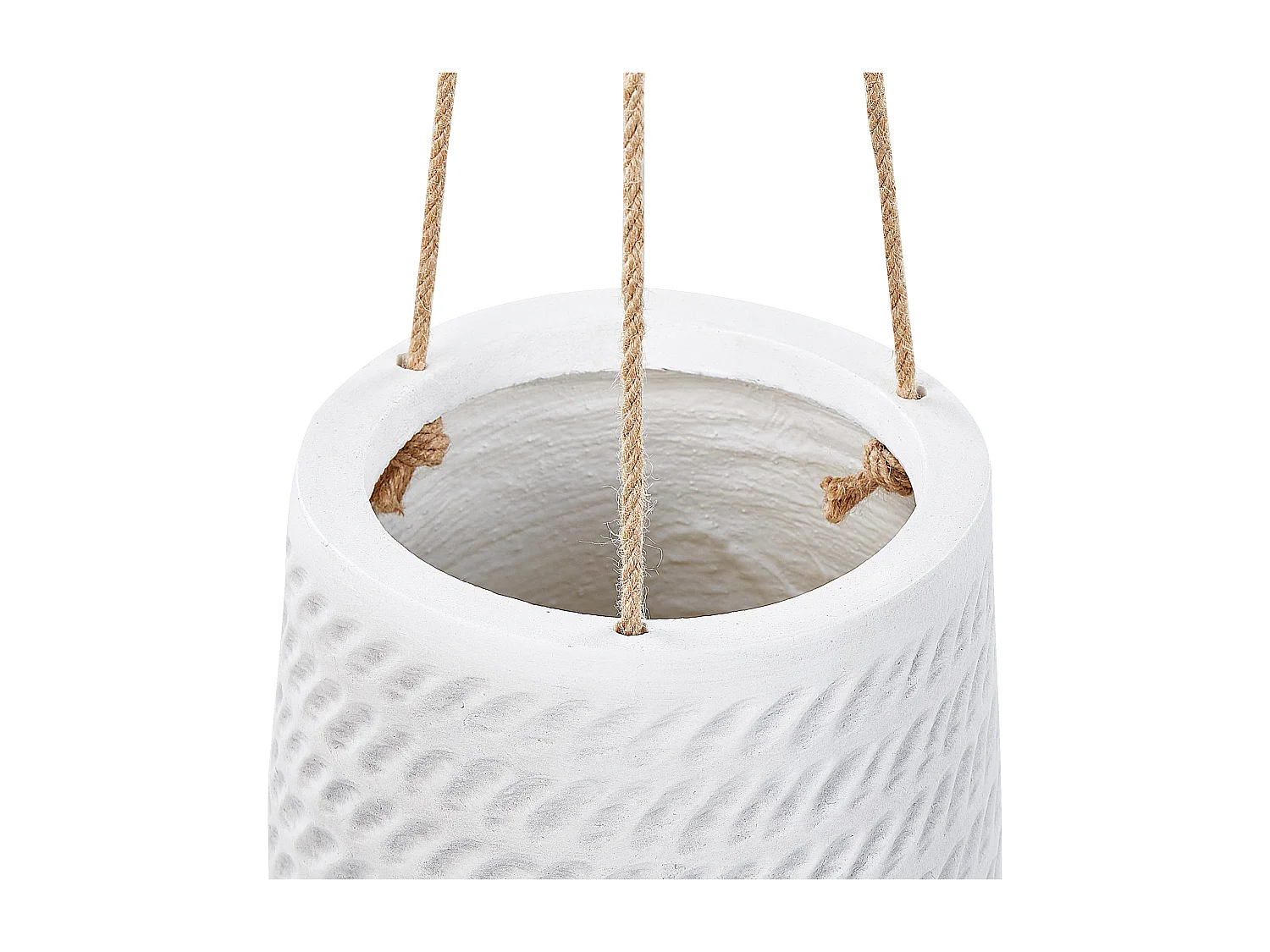 Bloempot LIVADIA Steen 20 cm Gebroken wit