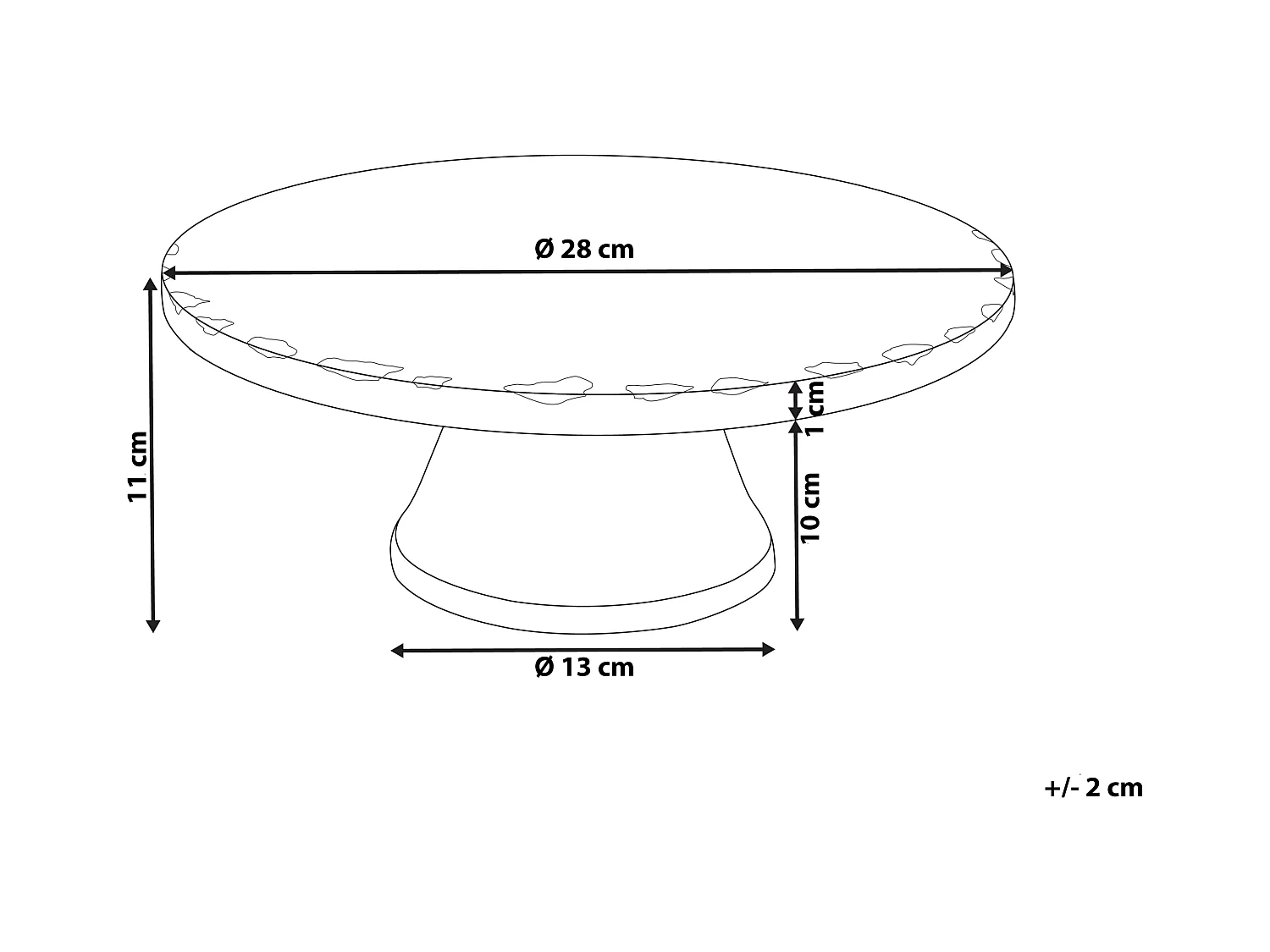 Support à gâteaux GREWENA Pierre Marbre blanc