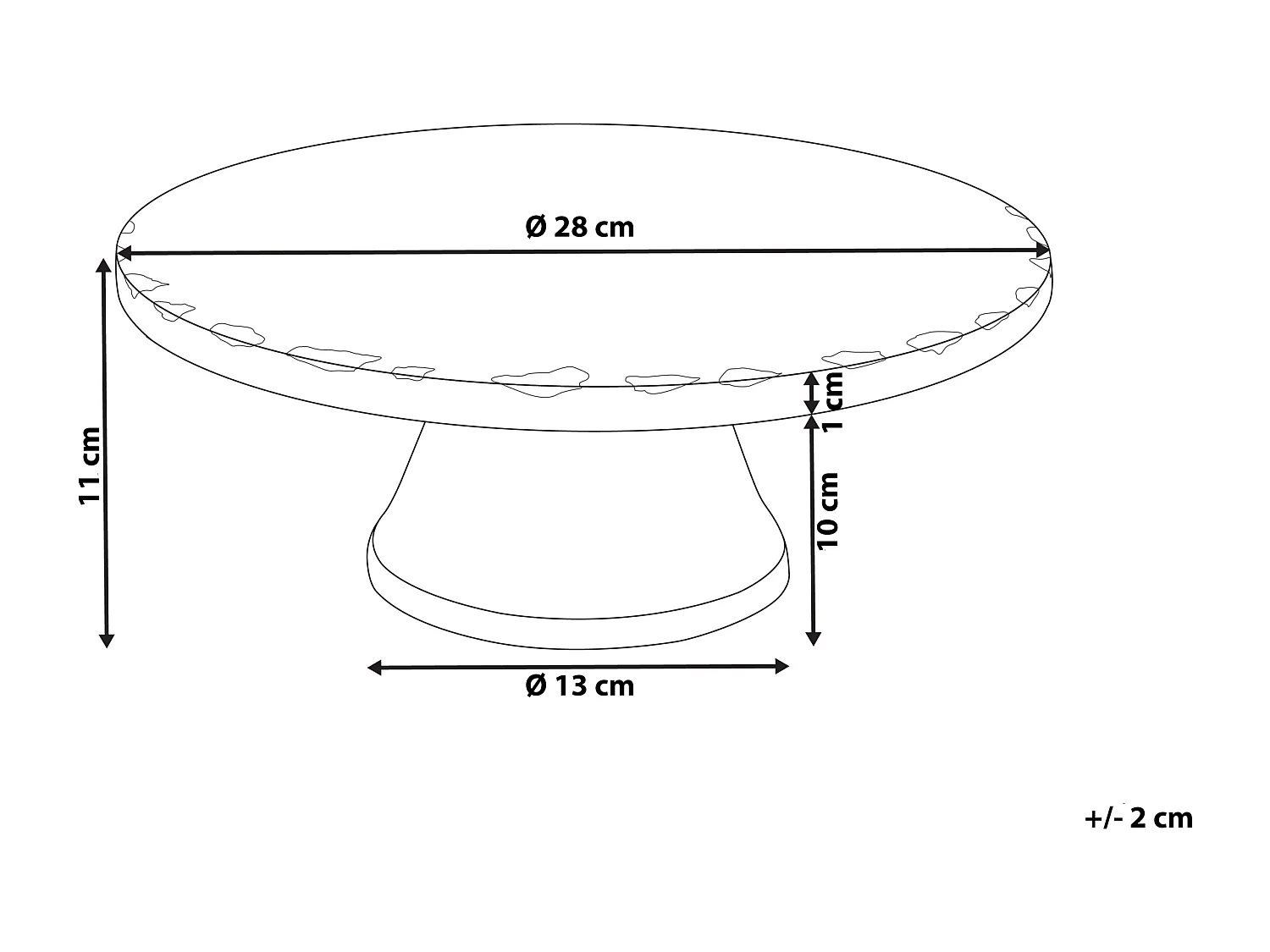 Soporte para tartas GREWENA Piedra Mármol blanco