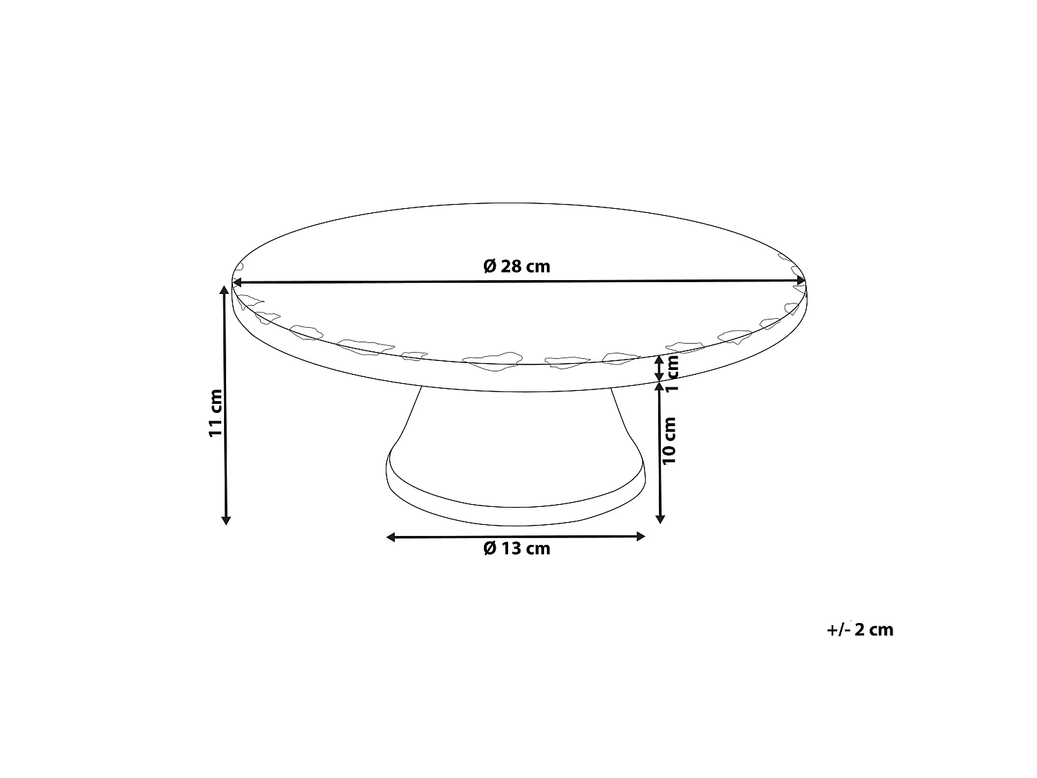 Suporte para bolos GREWENA Pedra Mármore branco