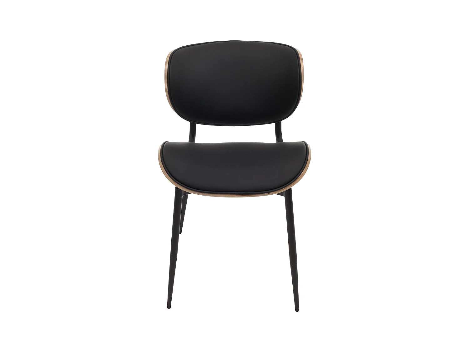 Chaise de salle à manger MCW-O45 (lot de 2),  naturel, noir