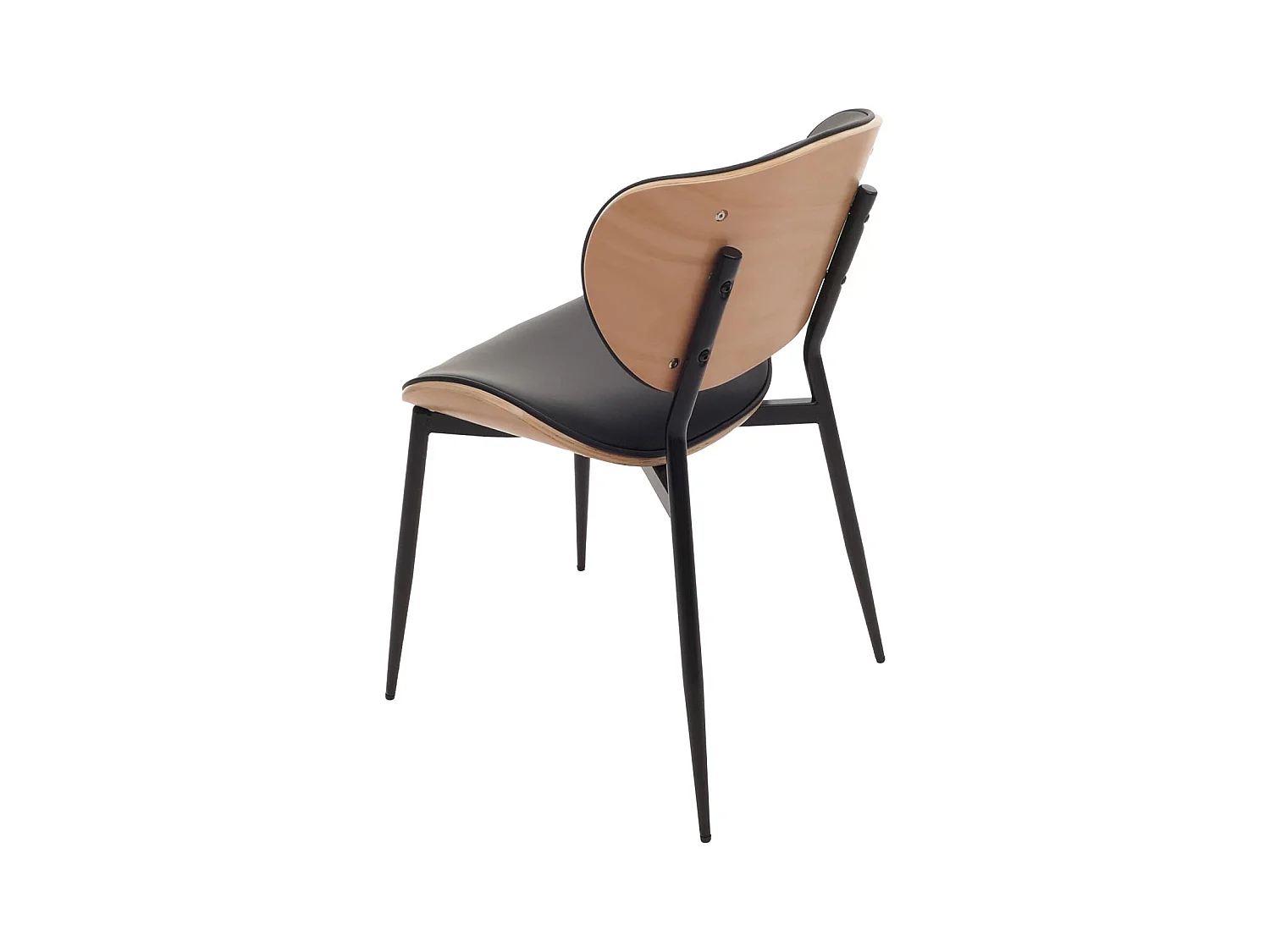 Chaise de salle à manger MCW-O45 (lot de 2),  naturel, noir