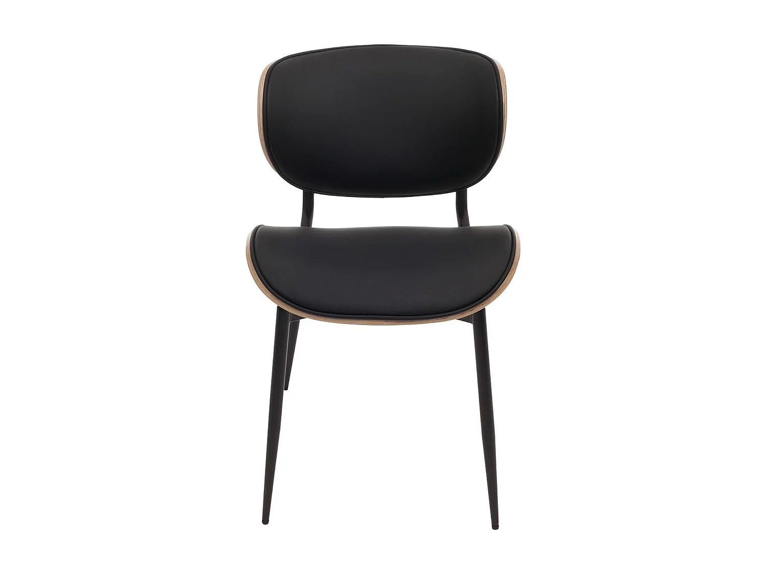 Chaise de salle à manger MCW-O45 (lot de 2),  naturel, noir