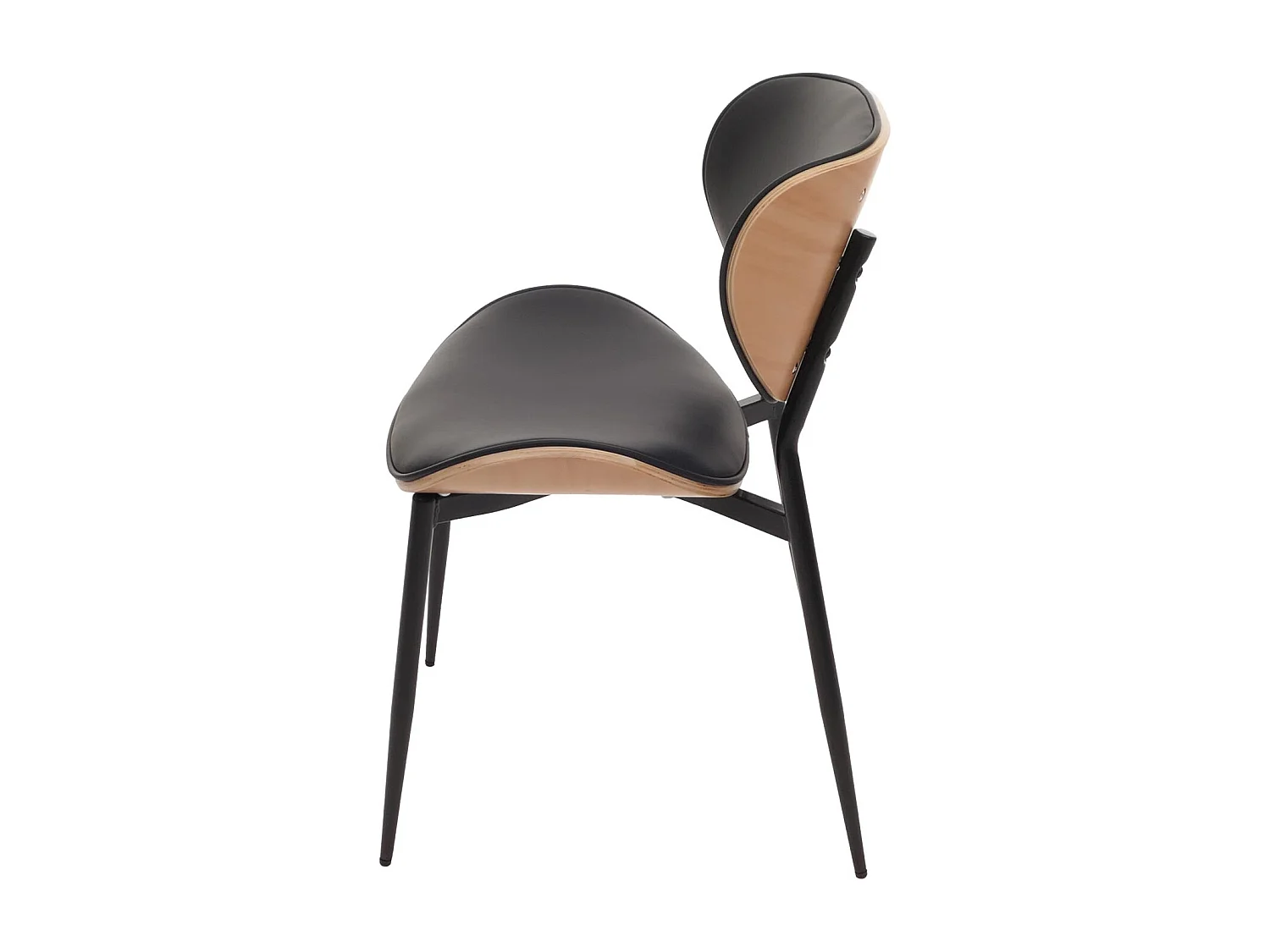 Chaise de salle à manger MCW-O45 (lot de 2),  naturel, noir