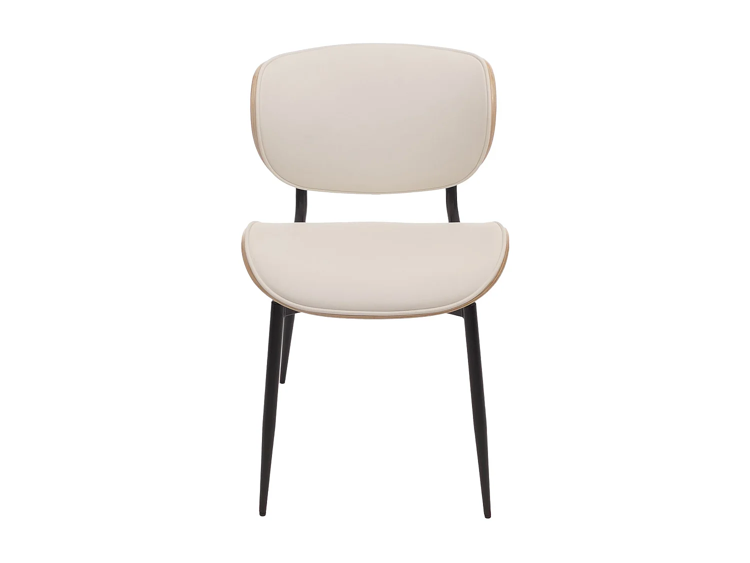 Chaise de salle à manger MCW-O45 (lot de 2),  naturel, blanc