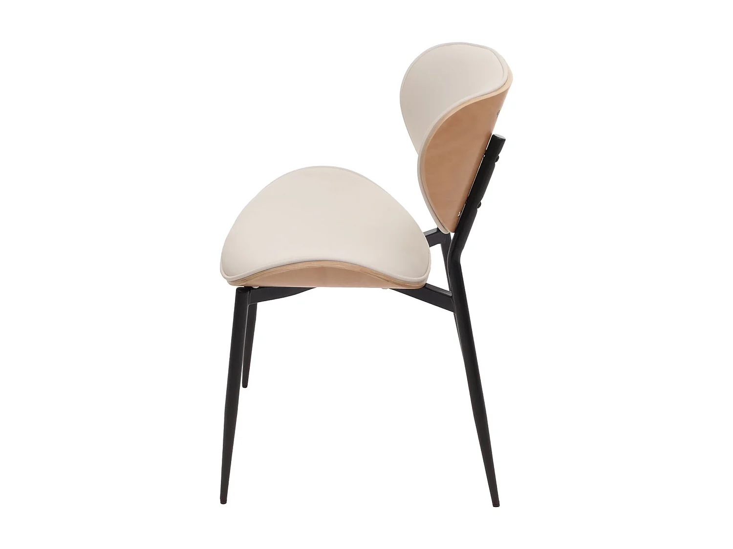 Chaise de salle à manger MCW-O45 (lot de 2),  naturel, blanc