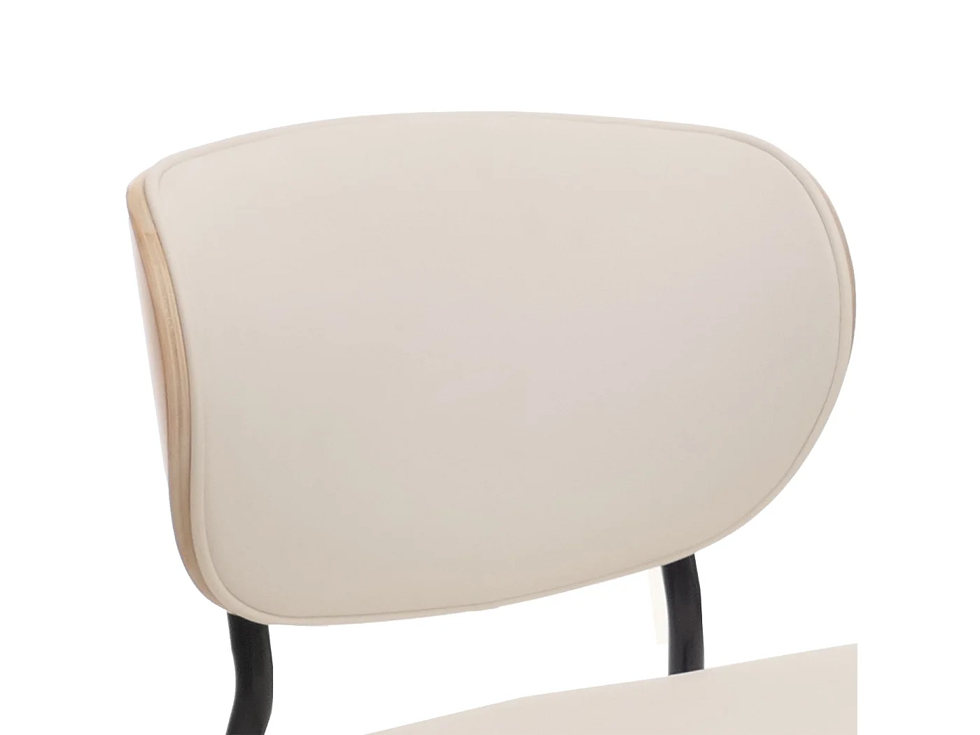 Chaise de salle à manger MCW-O45 (lot de 2),  naturel, blanc