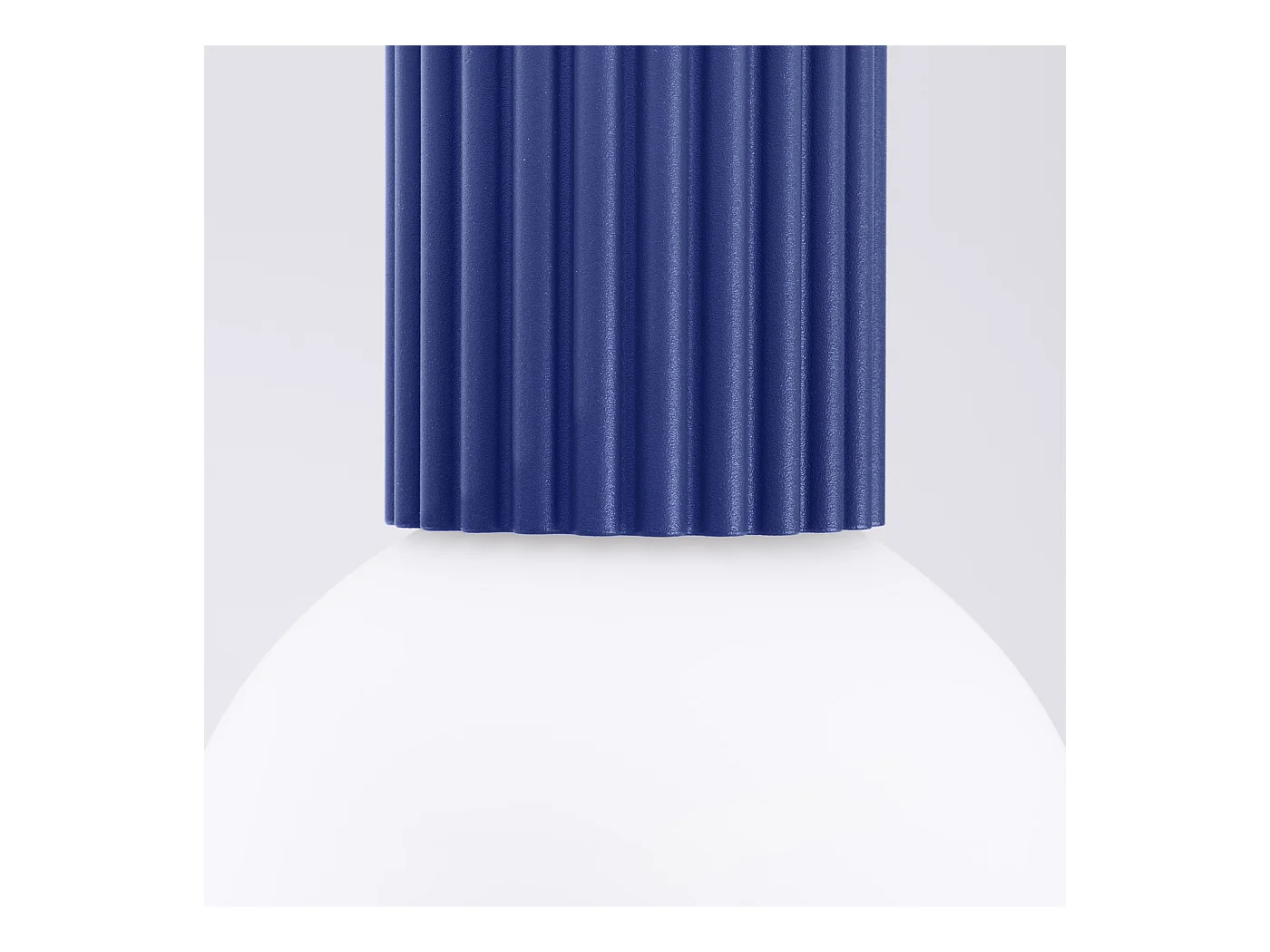 Plafonnier Halo Moderne En Aluminium/Verre - 1 Sources Lumineuses - L.12 X H.21 Cm - Outremer