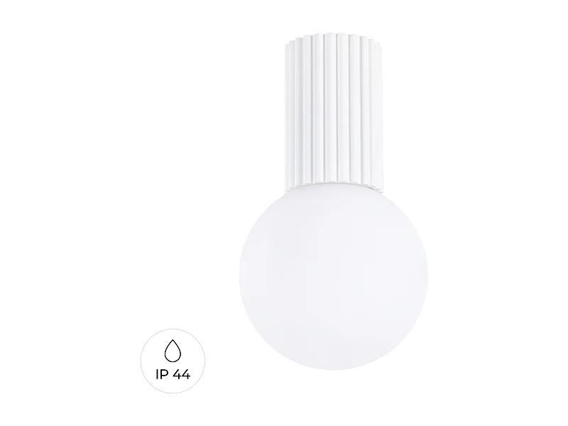 Plafondlamp Halo Modern Van  - 1 Lichtbronnen - L.12 X H.21 Cm - Wit