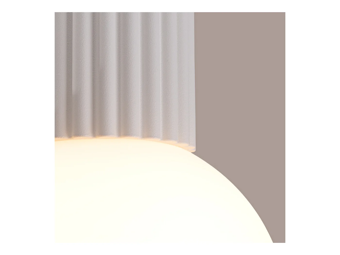 Plafonnier Halo Moderne En Aluminium/Verre - 1 Sources Lumineuses - L.12 X H.21 Cm - Blanc