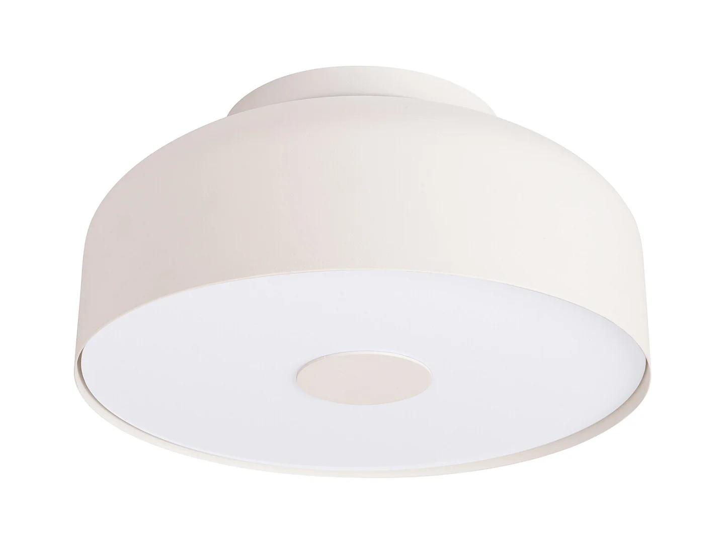 Plafonnier Omiq Moderne En Acier/Pvc - 4 Sources Lumineuses - L.30 X H.15 Cm - Beige