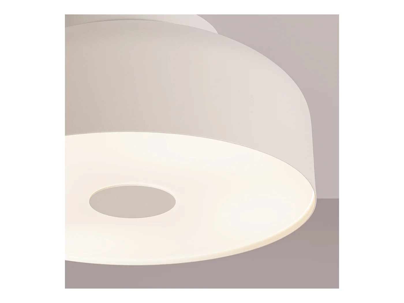 Plafonnier Omiq Moderne En Acier/Pvc - 4 Sources Lumineuses - L.30 X H.15 Cm - Beige