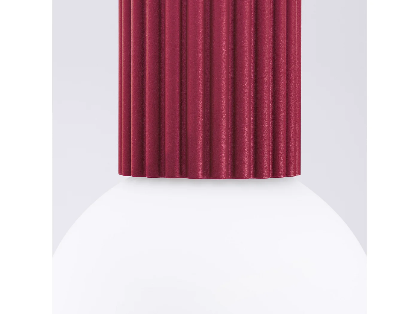 Luminária De Teto Halo Moderno, Alumínio/Vidro - 1 Lichtbronnen - L.12 X H.21 Cm - Borgonha