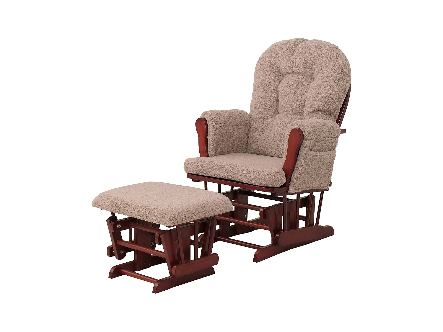 Fauteuil de relaxation MCW-C76,  brun Bâti foncé