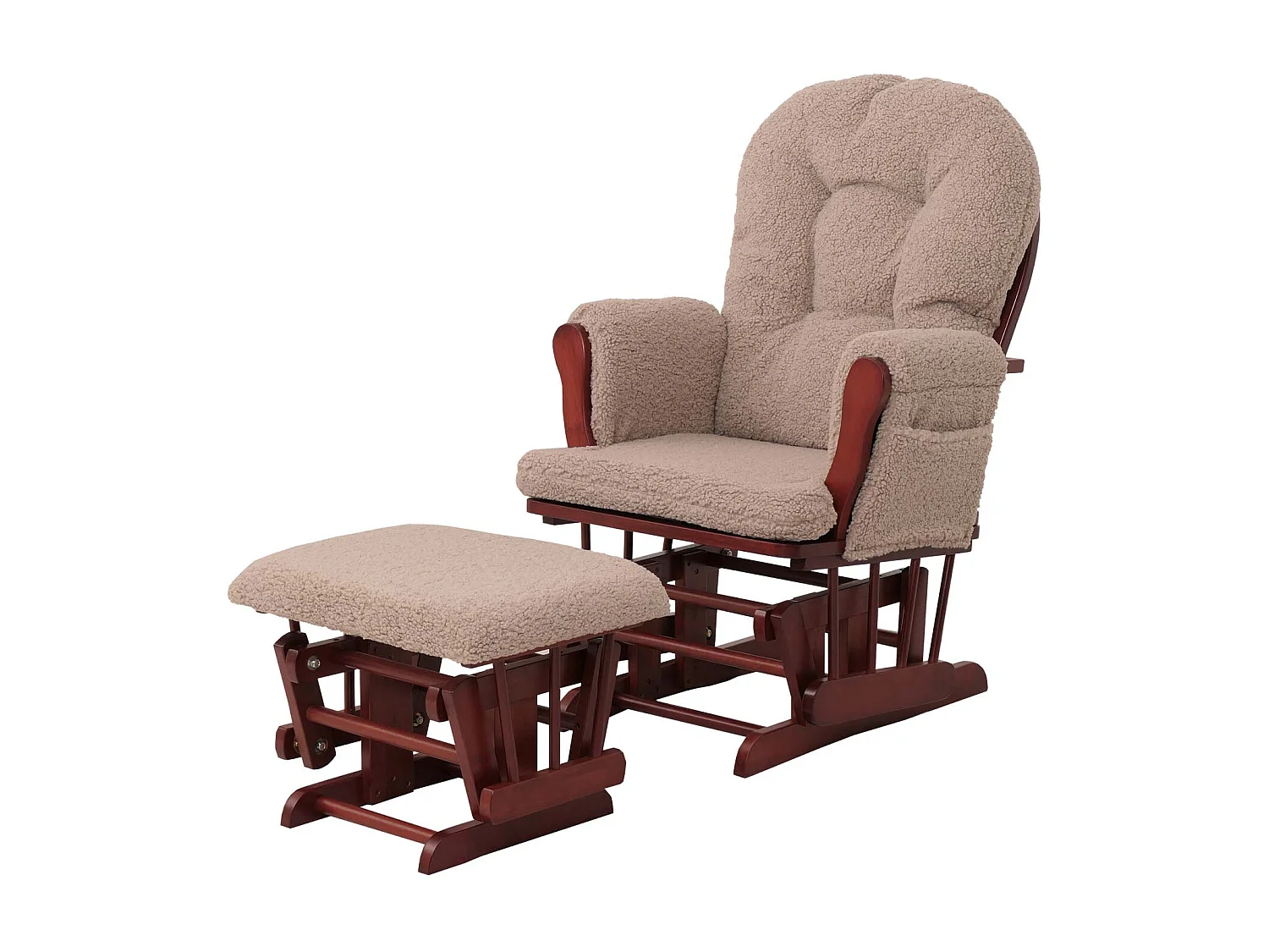 Fauteuil de relaxation MCW-C76,  brun Bâti foncé