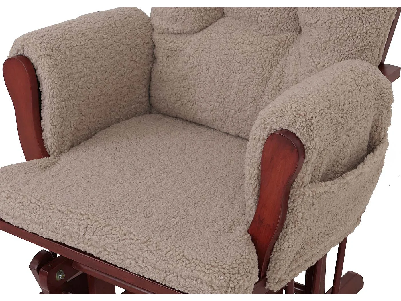 Fauteuil de relaxation MCW-C76,  brun Bâti foncé