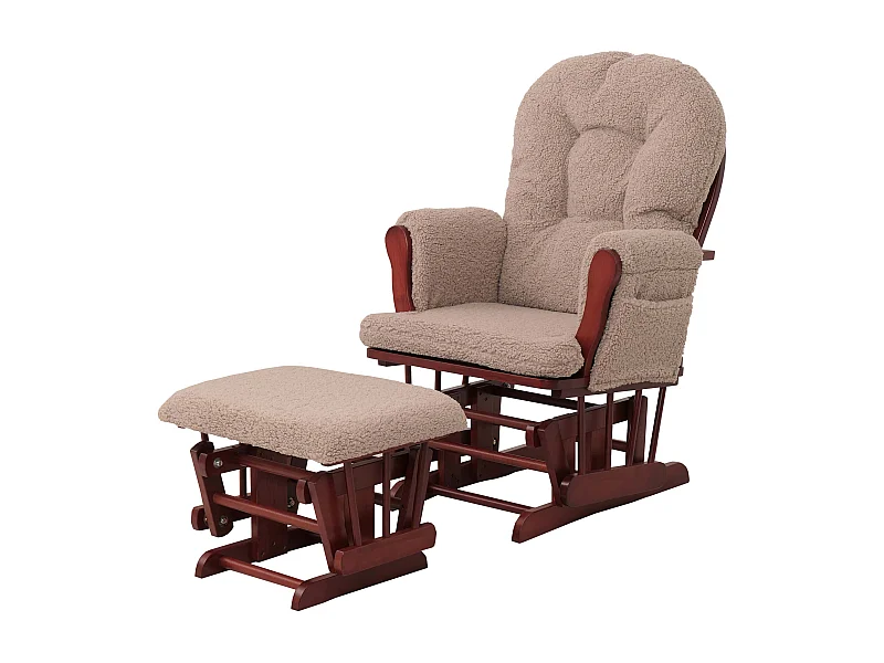 Relaxsessel MCW-C76, Braun Gestell dunkel