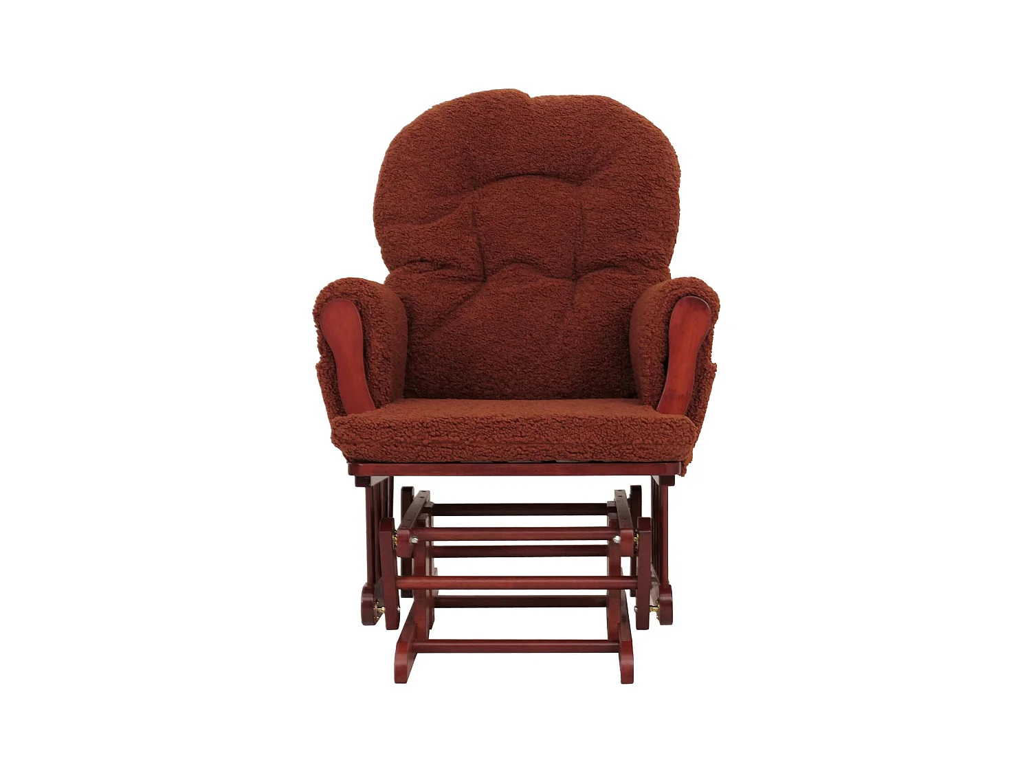 Fauteuil de relaxation MCW-C76,  brun rouille Bâti foncé