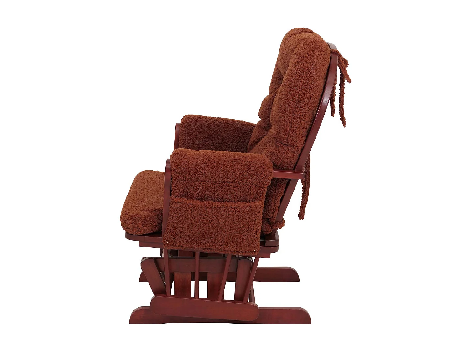Fauteuil de relaxation MCW-C76,  brun rouille Bâti foncé