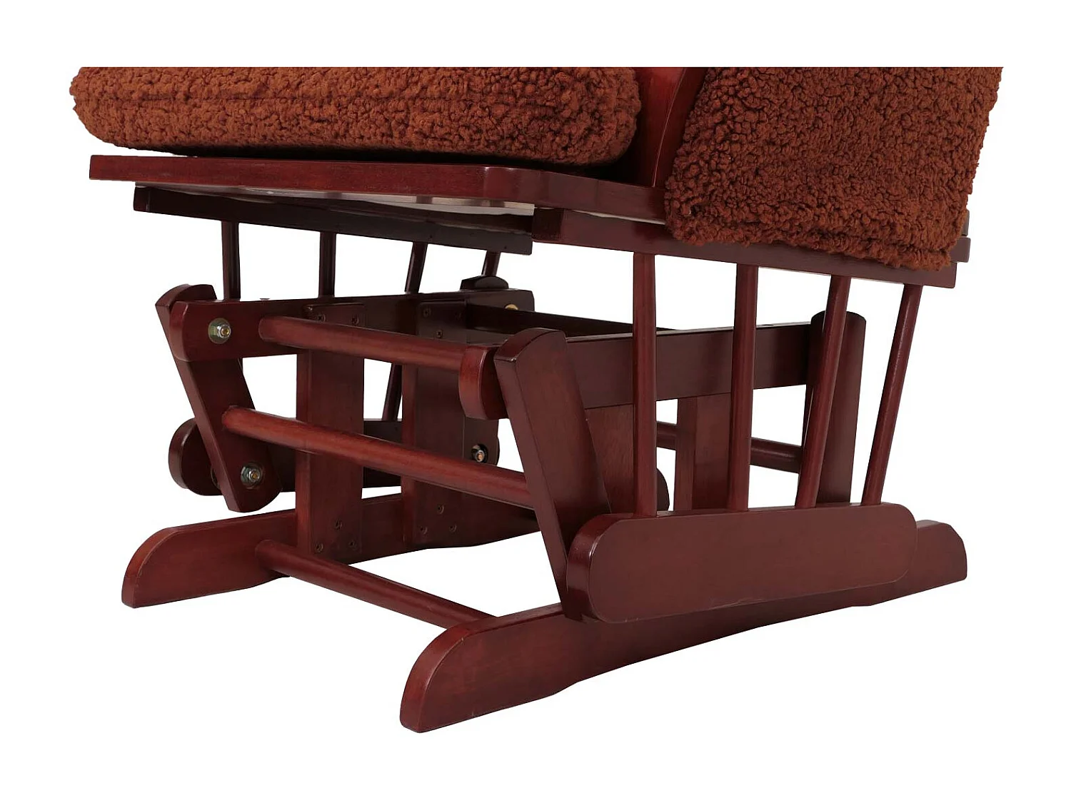 Fauteuil de relaxation MCW-C76,  brun rouille Bâti foncé