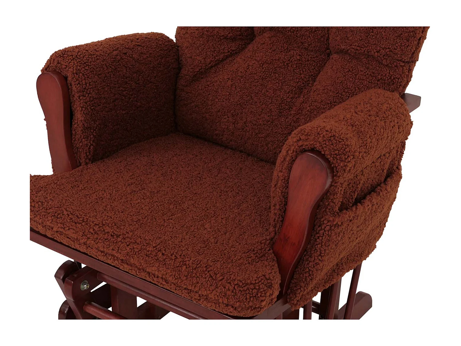 Fauteuil de relaxation MCW-C76,  brun rouille Bâti foncé