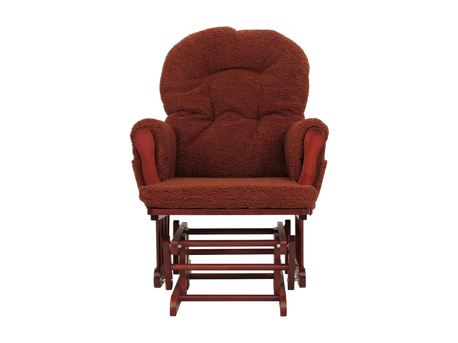 Fauteuil de relaxation MCW-C76,  brun rouille Bâti foncé